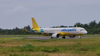 Cebu Pacific A321-200 Landing at Bohol-Panglao International Airport from Manila