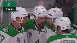 Jamie Benn finishes Alex Radulov's dish vs Oilers (2017)