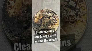 Part 1 Safe way to clean your coins. Use only if damaging when cleaning will not decrease value!