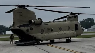 CH-47 Chinook start up and takeoff