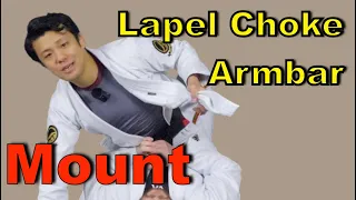 Lapel Choke & Armbar from Mount  | Sneaky Attack | 4K