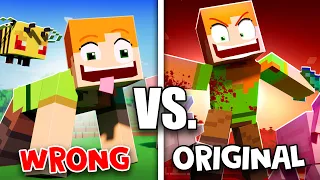 WRONG vs. ORIGINAL "Angry Alex" 🎵 Minecraft Animation Music Video