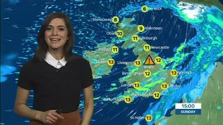 Weather Events - Storm Ciara 'Amber alert' everywhere (UK) ITV&BBC London weather 8th February 2020