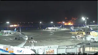 Super Exclusive: Moment of Japan Airlines' Aircraft on Fire at Tokyo's Haneda Airport | News9