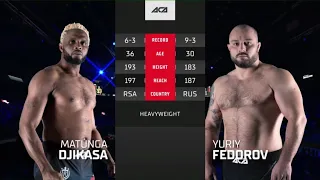 Матунга Джикаса vs. Юрий Федоров | Matunga Djikasa vs. Yuriy Fedorov | ACA 148