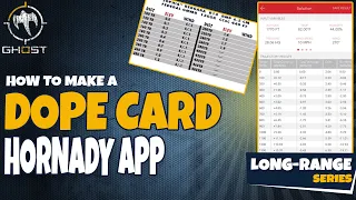 EASY Way To Make a D.O.P.E. Card with Hornady App |  Long-Range Series