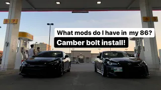 Full walk around of my 86 Pt.1 and camber bolt install with friends!! || Kuya86