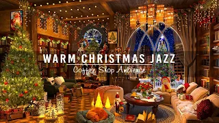 Instrumental Christmas Jazz Music 2024 in Cozy Christmas Coffee Shop Ambience & Warm Fireplace Sound