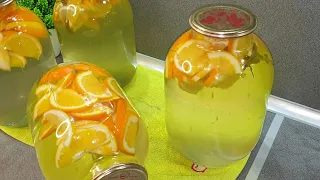 Mojito for the winter - compote of oranges with mint! "Fanta" at home