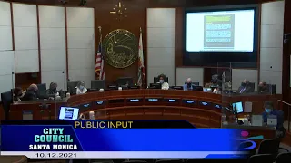 Santa Monica City Council Meeting October 12, 2021