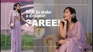 How to make a designer saree | Affordable and hand crafted | Ishita Mangal