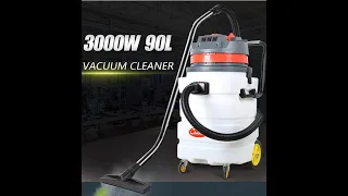 Plastic Tank 3-motor 3000W 90L High Quality Wet and Dry Industrial Vacuum Cleaner