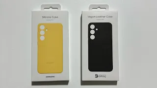 Samsung official Vegan leather & silicone case for S24 plus