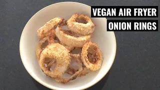 AIR FRYER ONION RINGS | Vegan & Oil-Free