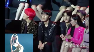 181214 BTS (방탄소년단) Reaction to CHUNGHA (청하) Dance Performance @ MAMA 2018