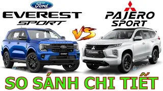 So sánh Ford Everest Sport 2023 và Mitsubishi Pajero Sport #everest2023sport #everest2023vapajero