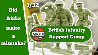 Airfix Vintage Plastic Toy Soldiers 1/32 Scale WW2 British Infantry Support Group.