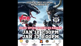 Breckenridge Vipers v Reno Ice Raiders 1/12/24