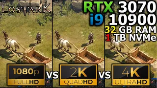Lost Ark | 1080p vs 1440p vs 2160p | RTX 3070 | i9 10900 | 32GB RAM | 1TB NVMe