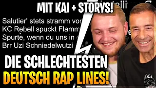 Trymacs & Kai Pflaume REAGIEREN auf die schlechtesten DE Rap Lines! 😂 | Trymacs Stream Highlights