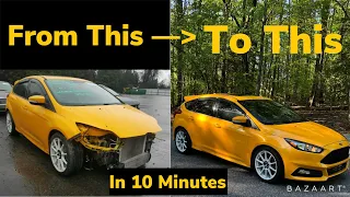 Rebuilding a Wrecked Ford Focus ST in 10 Minutes