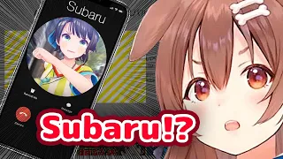 Inugami Korone - Calls Subaru During Stream【ENG Sub/Hololive】