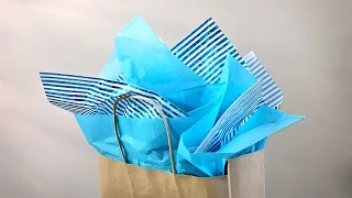 How To Put Tissue In A Gift Bag - Gift Wrapping Tutorial - Easy Quick Gift Wrapping