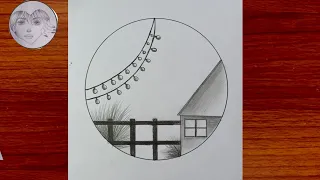 Easy circle drawing || pencil drawing easy || simple circle drawing