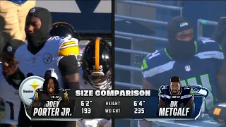 DK Metcalf vs Joey Porter Jr (2023) | WR vs CB Matchup