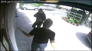 Armed carjacking caught on camera outside business in North Miami