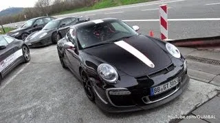 LOUD Porsche 997 GT3 RS 4.0 at the Nurburgring - Revs, Start Up, Accelerations!