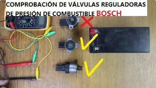 Comprobación de FALLO de válvula REGULADORA de presión de combustible BOSCH de la bomba INYECTORA