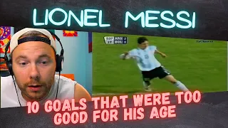 NHL FAN Reacts to Lionel Messi — 10 Goals That Were Too Good for His Age | reaction