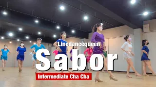 Sabor Line Dance l Intermediate Cha Cha l 사보르 라인댄스 l Linedancequeen