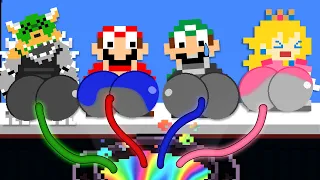 Mario and Friends But the COLORS are MISSING in New Super Mario Bros. Wii? | 2TB STORY GAME