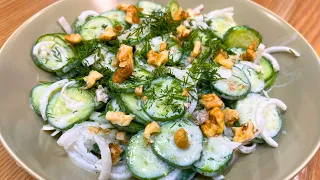 Eat this Cucumber salad for dinner everyday and you would lose belly fat Quickly!