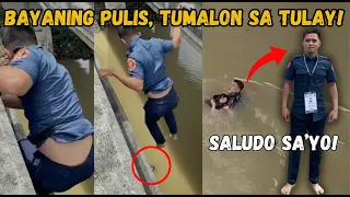 VIRAL PULIS! Sumagip ng Nalulunod na Batang Babae sa Ilog | Hero Cop in the Philippines