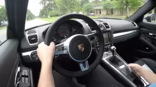 Demo of 2015 Porsche Cayman S manual with Sport Chrono Package and Porsche Sport Exhaust