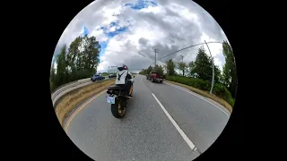 Yamaha R1 Wheelie Insta360