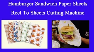 SCL Series Hamburger Sandwich Wrapping Paper Sheets Cutting Machine Roll To Sheets Cutting Machine