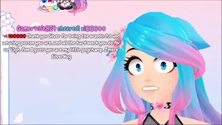 Silvervale Vtuber Twitch Crazy 100k Bit Donation REACTION