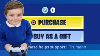 Gifting My 8 Year Old Kid ALL NEW FREE Fortnite item Shop items After He Finished School.