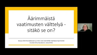 Äärimmäinen vaatimusten välttely