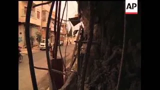 Footage captured by an AP video journalist on Tuesday showed the aftermath of alleged shelling by Sy