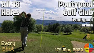 18 Holes at Pontypool Golf Club. Every shot from my round at this picture perfect hillside course