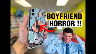 Plot Twist : Her Boyfriend Destroyed it 😱 #apple  #iphone  #fyp  #boyfriend #ios  #asmr