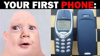 Mr Incredible Becoming Old:  YOUR FIRST PHONE