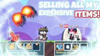 SELLING ALL MY EXPENSIVE ITEMS (TONS DLS) | GrowTopia