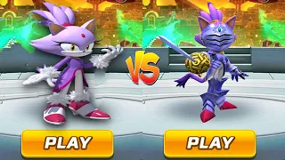 Sonic Dash vs Sonic Forces Speed Battle - Sir Percival vs Blaze - All Bosses All Characters Unlocked