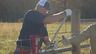 How to Tension a Fence to a Mid-line Brace
